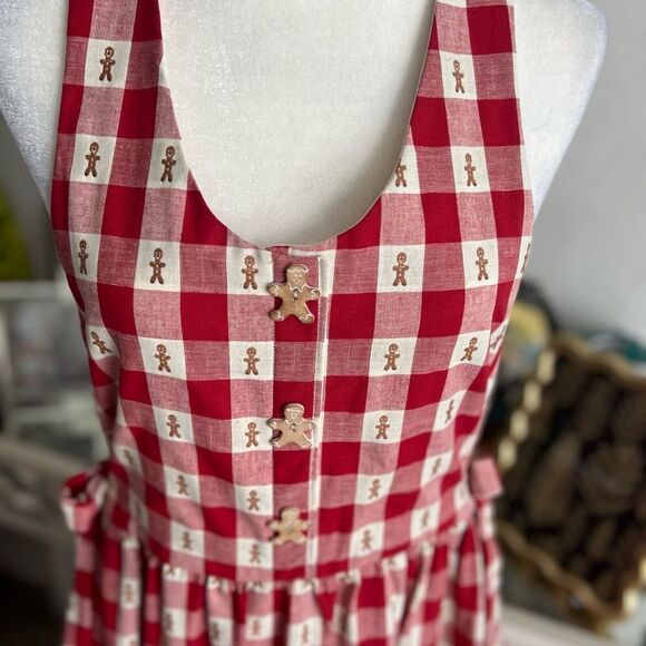 Vintage Marianna Originals Christmas dress gingerbread man - Picture 6 of 8